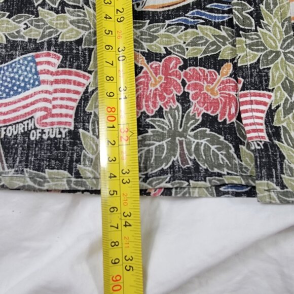 Reyn Spooner Dietrich Varez Mens 3XL 4th Of July Hawaiian Shirt America Outdoors - Picture 9 of 9
